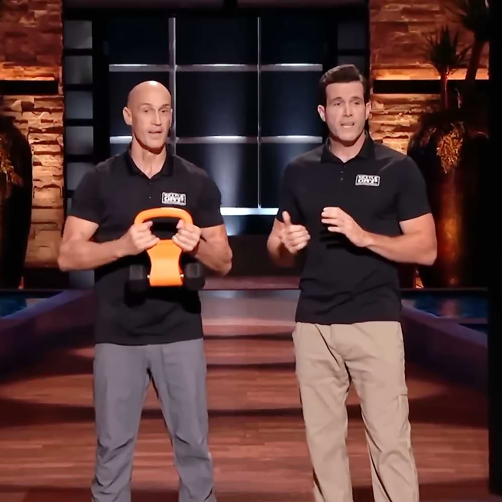 Andy and Dan pitching the Kettle Gryp on Shark Tank